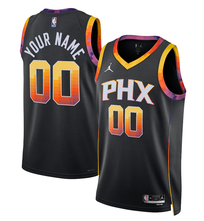 Men's Phoenix Suns Active Player Custom 2022-23 Black Statement Edition Swingman Stitched Jersey